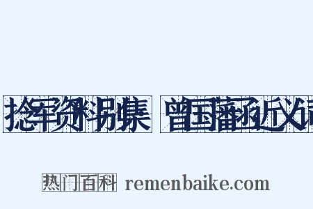捻军资料别集·曾国藩函近义词是什么意思的图片